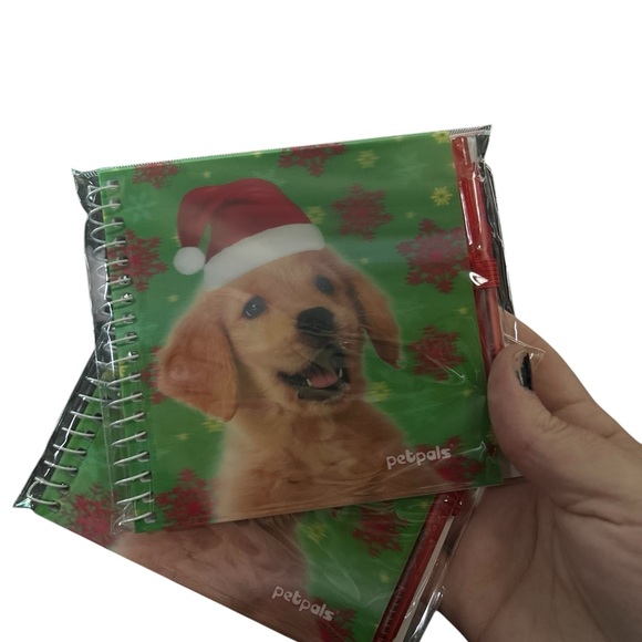 COPY - Holiday Golden Retriever Santa Hat Petpals Notebook & Pen SetChristmas - Picture 7 of 9